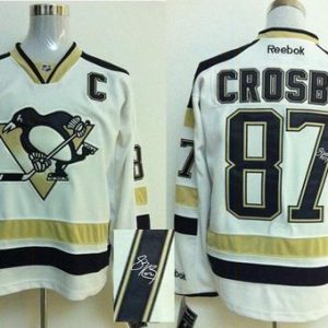Penguins #87 Sidney Crosby White 2014 Stadium Series Autographed Stitched Jersey