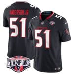 Houston Texans #51 Will Anderson Jr. Navy F.U.S.E. 2024 AFC South Division Champions Vapor Limited Stitched Jersey