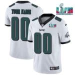 Philadelphia Eagles Active Player Custom White Super Bowl LVII Patch Vapor Untouchable Limited Stitched Football Jersey