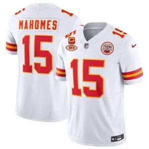 Kansas City Chiefs #15 Patrick Mahomes White 2024 F.U.S.E. With "NKH" Patch And 4-Star C Patch Vapor Untouchable Limited Stitched Jersey