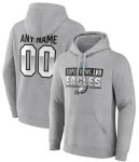 Philadelphia Eagles Custom Grey Super Bowl LVII Name Number Pullover Hoodie