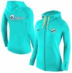 Nike Miami Dolphins Full-Zip Performance Hoodie Green
