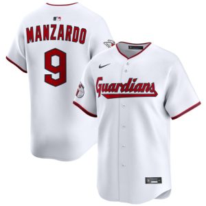 Cleveland Guardians #9 Kyle Manzardo White Home Limited Stitched Jersey