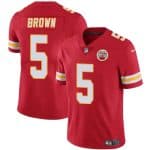 Kansas City Chiefs #5 Hollywood Brown Red Vapor Untouchable Limited Stitched Jersey