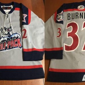 Hartford Wolf Pack #32 Rob Burnett Gray Jersey