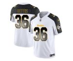 Pittsburgh Steelers #36 Jerome Bettis White Black 2023 F.U.S.E. Smoke Vapor Untouchable Limited Stitched Jersey