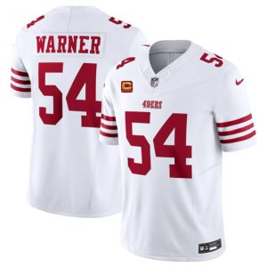 San Francisco 49ers #54 Fred Warner White 2024 F.U.S.E. With 4-Star C Patch Vapor Untouchable Limited Stitched Jersey