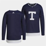 Toronto Maple Leafs Blank 2022 Heritage Classic Navy Stitched Jersey