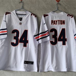 Chicago Bears #34 Walter Payton White 2023 F.U.S.E. Vapor Untouchable Limited Stitched Jersey