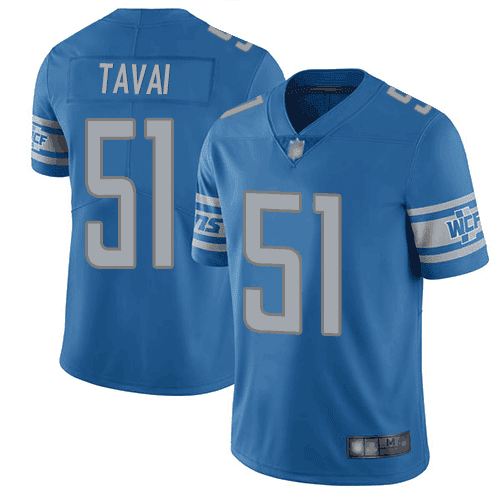 Detroit Lions #51 Jahlani Tavai Blue Vapor Untouchable Limited Stitched Jersey