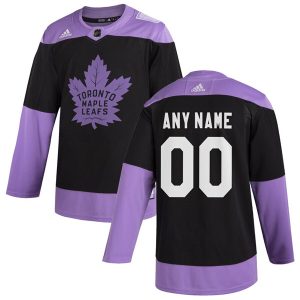 Toronto Maple Leafs Adidas Black Hockey Fights Cancer Custom Practice NHL Stitched Jersey