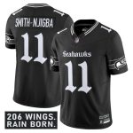 Seattle Seahawks #11 Jaxon Smith-Njigba Black 2025 F.U.S.E. 'Gothic Rain City Shadows Edition' Vapor Limited Football Stitched Jersey