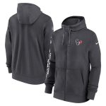 Houston Texans Heather Charcoal 2024 Team Full-Zip Hoodie