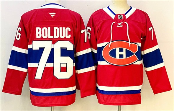 Montreal Canadiens #76 Zack Bolduc Red 2024-25 Stitched Jersey