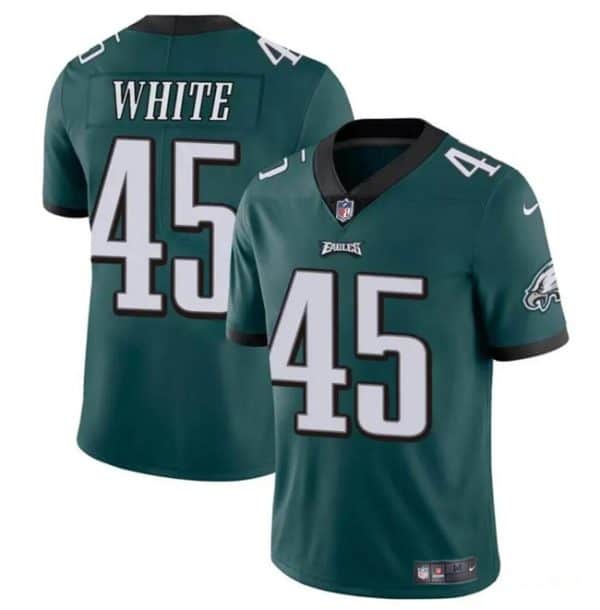 Philadelphia Eagles #45 Devin White Green Vapor Untouchable Limited Stitched Jersey