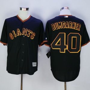 Giants #40 Madison Bumgarner Black New Cool Base Fashion Stitched Jersey