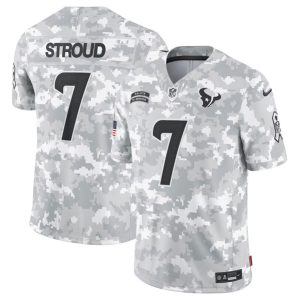 Houston Texans #7 C.J. Stroud Arctic Camo 2024 F.U.S.E. Salute To Service Limited Stitched Jersey