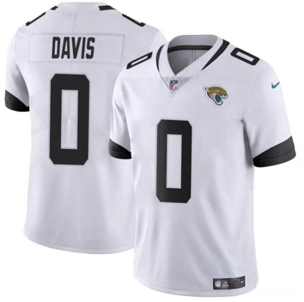Jacksonville Jaguars #0 Gabe Davis White Vapor Untouchable Limited Stitched Jersey