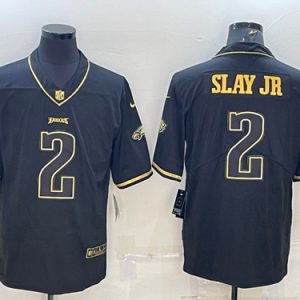 Philadelphia Eagles #2 Darius Slay JR Black Gold Vapor Untouchable Limited Stitched Jersey