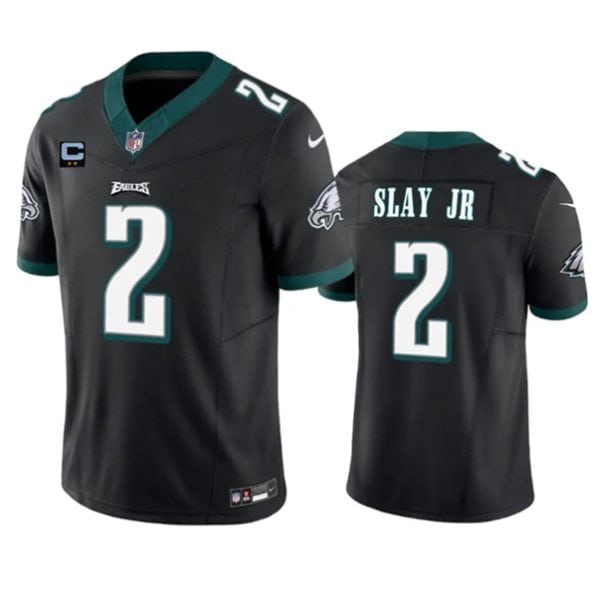 Philadelphia Eagles #2 Darius Slay JR Black 2023 F.U.S.E. With 2-Star C Patch Vapor Untouchable Limited Stitched Jersey
