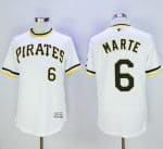 Pirates #6 Starling Marte White Flexbase Authentic Collection Cooperstown Stitched Jersey