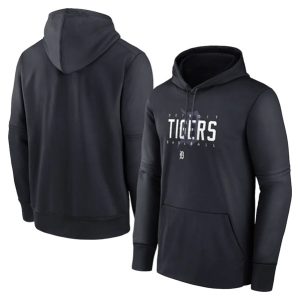 Detroit Tigers Navy Pregame Performance Pullover Hoodie
