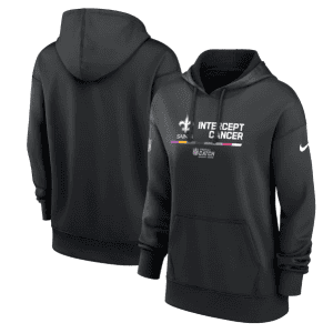 New Orleans Saints 2022 Black NFL Crucial Catch Therma Performance Pullover Hoodie(Run Small)