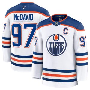 Edmonton Oilers #97 Connor McDavid White 2024-25 Away Stitched Jersey