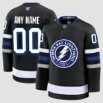 Tampa Bay Lightning Custom Black 2024-25 Alternate Stitched Jersey