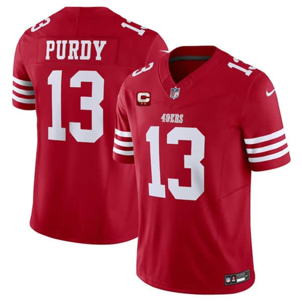 San Francisco 49ers #13 Brock Purdy Red 2024 F.U.S.E. With 2-Star C Patch Vapor Untouchable Limited Stitched Jersey