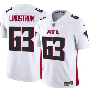 Atlanta Falcons #63 Chris Lindstrom White 2025 F.U.S.E. Vapor Untouchable Limited Stitched Jersey