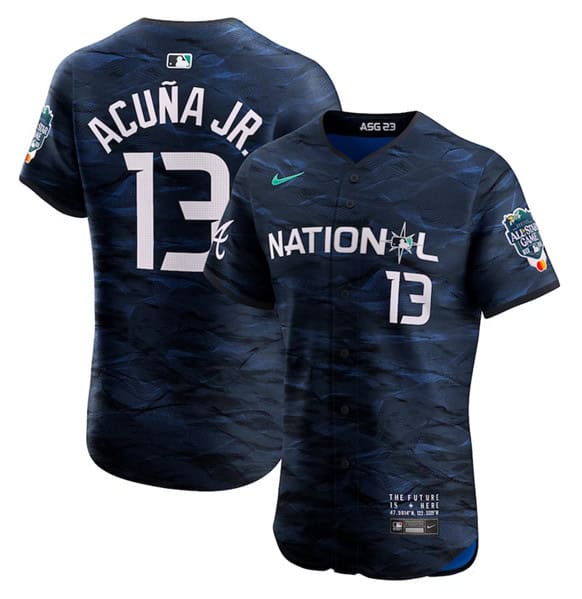Atlanta Braves #13 Ronald Acuna Jr. Royal 2023 All-Star Flex Base Stittched Jersey