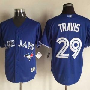 Blue Jays #29 Devon Travis Blue New Cool Base Stitched Jersey