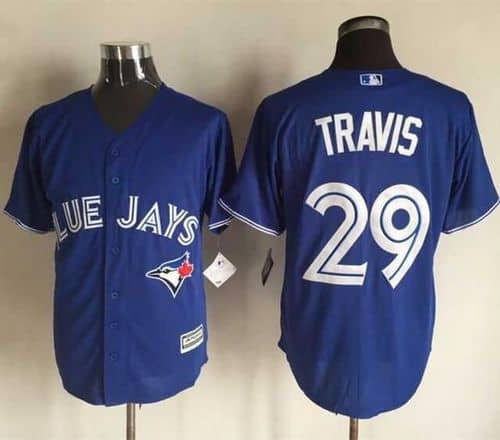 Blue Jays #29 Devon Travis Blue New Cool Base Stitched Jersey