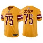 Washington Commanders #75 Brandon Scherff Gold Vapor Untouchable Stitched Football Jersey