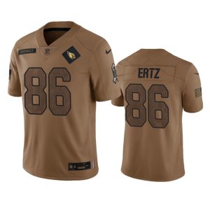 Arizona Cardinals #86 Zach Ertz 2023 Brown Salute To Service Limited Stitched Jersey