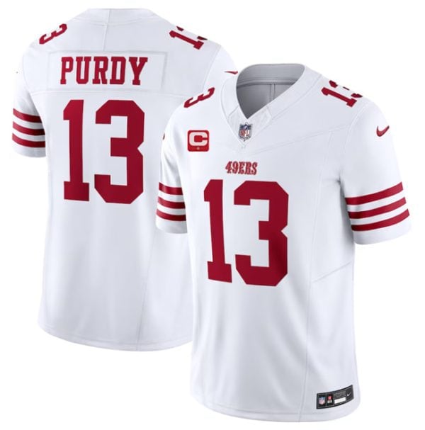 San Francisco 49ers #13 Brock Purdy White 2023 F.U.S.E. With 1-Star C Patch Vapor Untouchable Limited Stitched Jersey