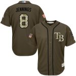 Rays #8 Desmond Jennings Green Salute To Service Stitched Jersey