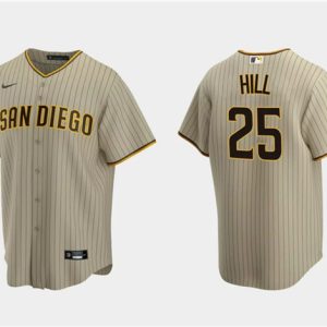 San Diego Padres #25 Tim Hill Tan Cool Base Stitched Jersey