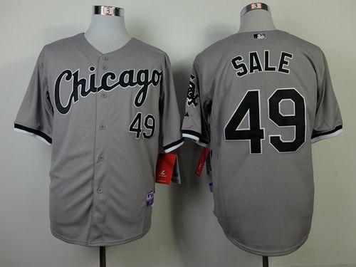 White Sox #49 Chris Sale Grey Cool Base Stitched Jerseys