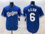 Los Angeles Dodgers #6 H.S.Kim Royal Cool Base Stitched Jersey