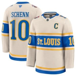 St. Louis Blues #10 Brayden Schenn Cream 2024-25 Winter Classic Stitched Jersey