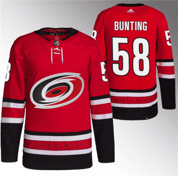 Carolina Hurricanes #58 Michael Bunting Red Stitched Jersey