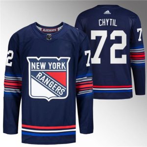 New York Rangers #72 Filip Chytil Navy Stitched Jersey