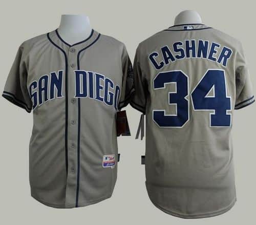 Padres #34 Andrew Cashner Grey Cool Base Stitched Jersey