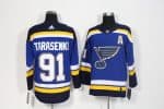 Adidas St. Louis Blues #91 Vladimir Tarasenko Navy Blue Stitched Jersey