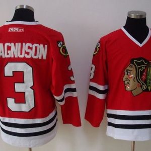 Blackhawks #3 Keith Magnuson Stitched Red Jersey