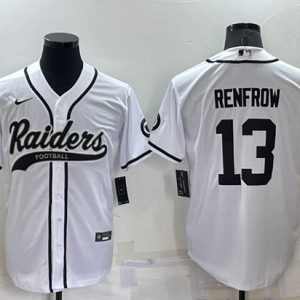 Las Vegas Raiders #13 Hunter Renfrow White Cool Base Stitched Baseball Jersey