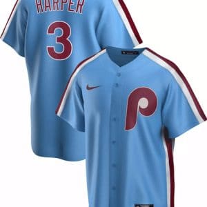 Philadelphia Phillies #3 Bryce Harper Blue Stitched Jersey