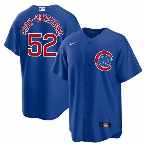 Chicago Cubs #52 Pete Crow-Armstrong Blue 2024 Cool Base Stitched Jersey